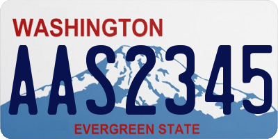 WA license plate AAS2345