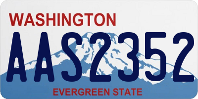 WA license plate AAS2352