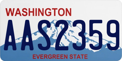 WA license plate AAS2359