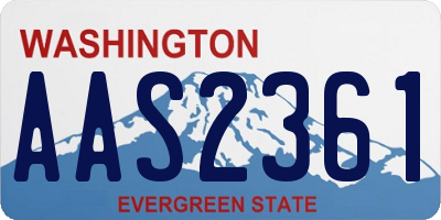 WA license plate AAS2361