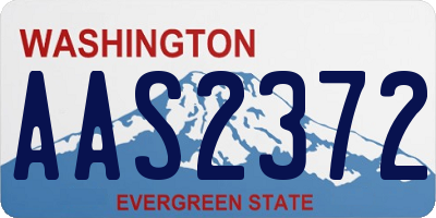 WA license plate AAS2372