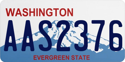 WA license plate AAS2376