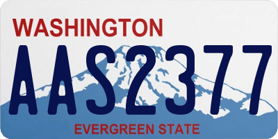 WA license plate AAS2377