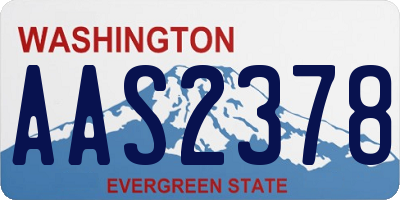 WA license plate AAS2378