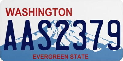 WA license plate AAS2379