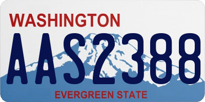 WA license plate AAS2388