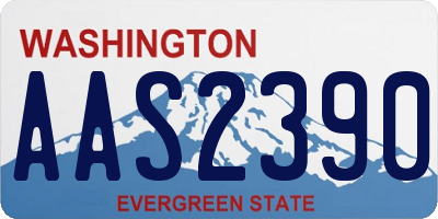 WA license plate AAS2390