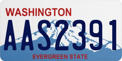 WA license plate AAS2391