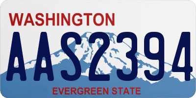 WA license plate AAS2394