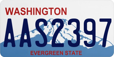 WA license plate AAS2397