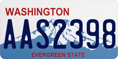 WA license plate AAS2398