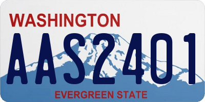 WA license plate AAS2401