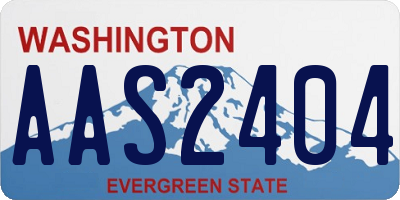 WA license plate AAS2404