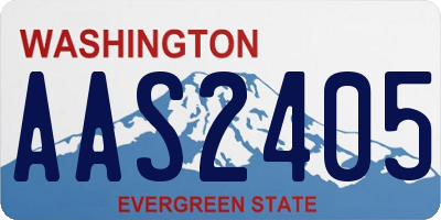WA license plate AAS2405