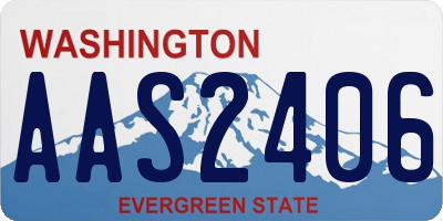 WA license plate AAS2406