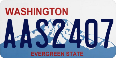 WA license plate AAS2407