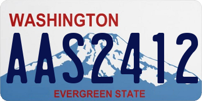 WA license plate AAS2412