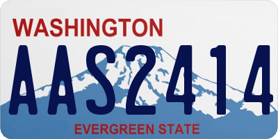 WA license plate AAS2414