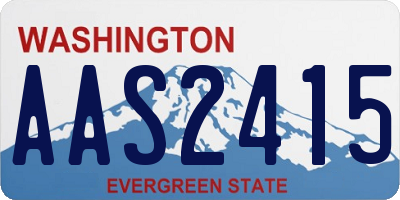 WA license plate AAS2415