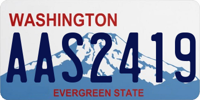 WA license plate AAS2419