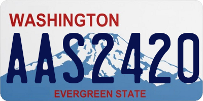 WA license plate AAS2420