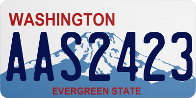 WA license plate AAS2423