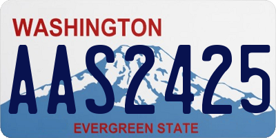 WA license plate AAS2425