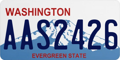 WA license plate AAS2426