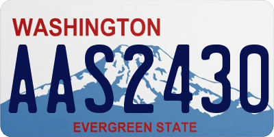 WA license plate AAS2430