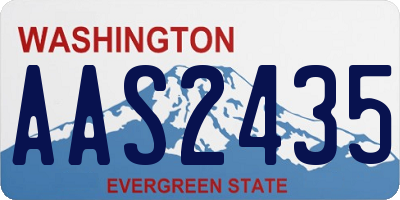 WA license plate AAS2435