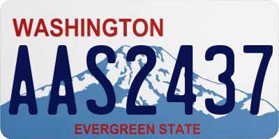 WA license plate AAS2437