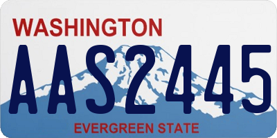 WA license plate AAS2445
