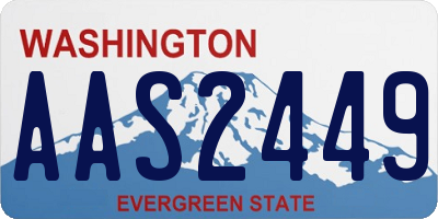 WA license plate AAS2449