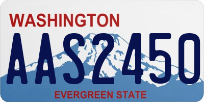 WA license plate AAS2450