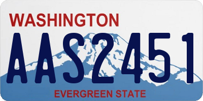 WA license plate AAS2451