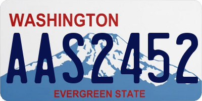 WA license plate AAS2452