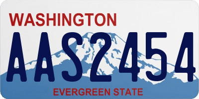 WA license plate AAS2454
