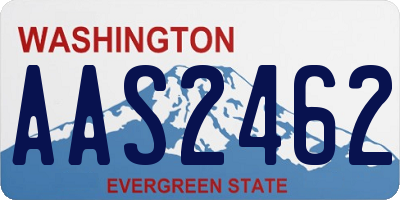 WA license plate AAS2462