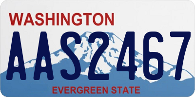 WA license plate AAS2467
