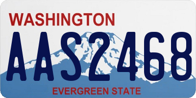 WA license plate AAS2468