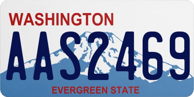 WA license plate AAS2469