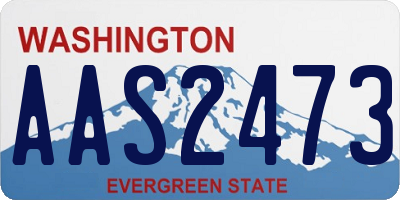 WA license plate AAS2473
