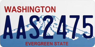 WA license plate AAS2475