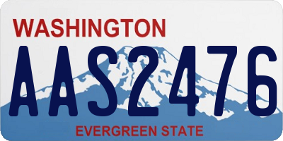 WA license plate AAS2476