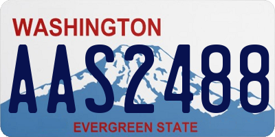 WA license plate AAS2488