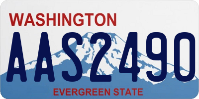 WA license plate AAS2490