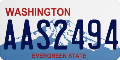 WA license plate AAS2494