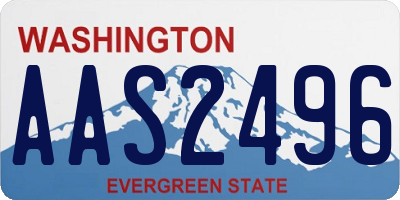 WA license plate AAS2496