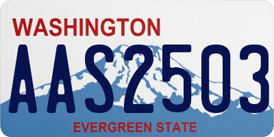 WA license plate AAS2503
