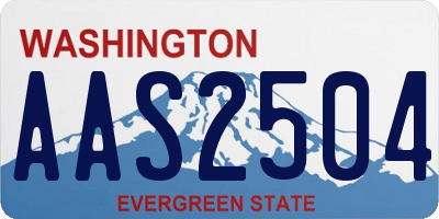 WA license plate AAS2504